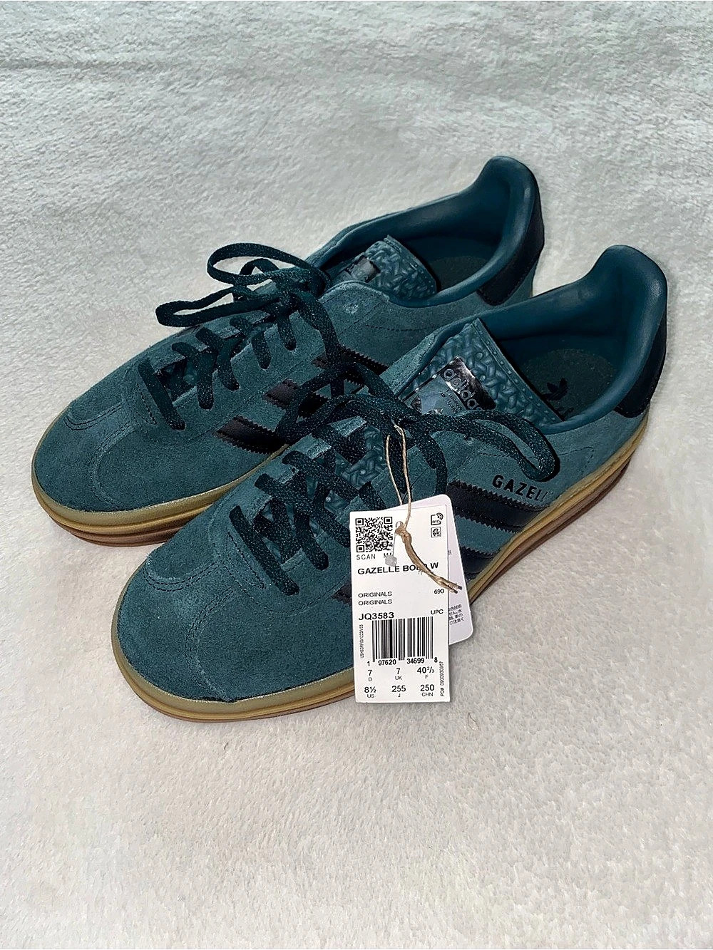 adidas Gazelle Bold W Platform Sneakers Blue US 8.5 NWT